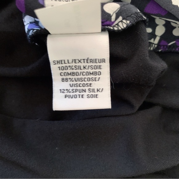 Diane Von Furstenberg Ora Floral Silk Blouse 4 Contrast Back - Picture 8 of 10